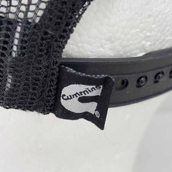 Cummins Turbo Diesel Snapback Trucker Hat One Size Black Mesh Back Baseball Cap - Picture 8 of 8